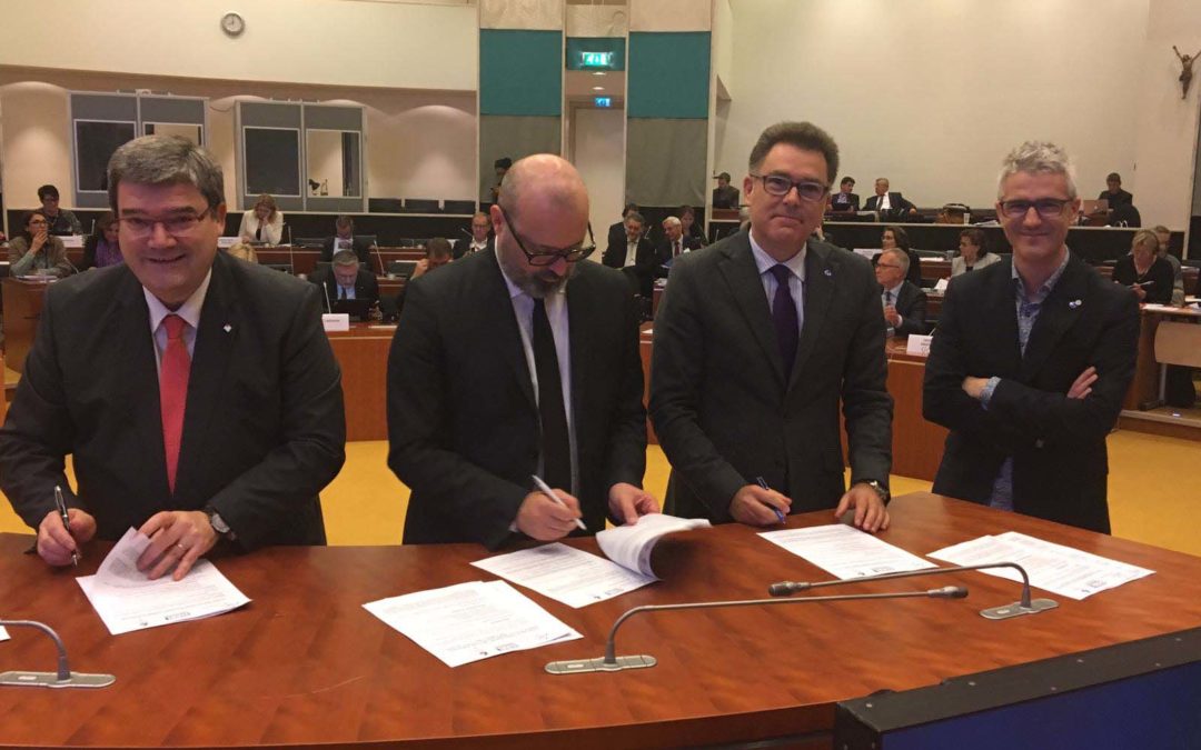 Acuerdo europeo en Maastricht entre EUDEL, Ayuntamiento de Bilbao y el CMRE
